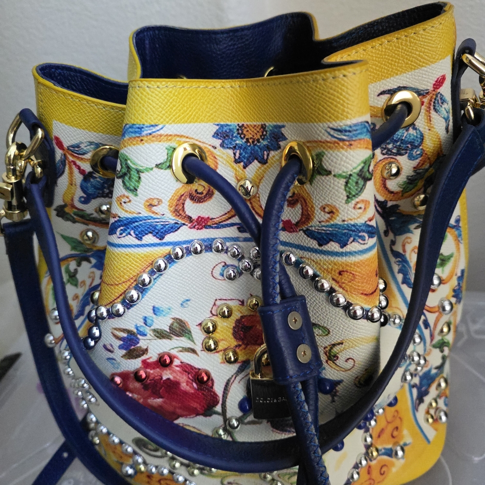 Dolce & Gabbana Multicolor Floral Bucket Bag